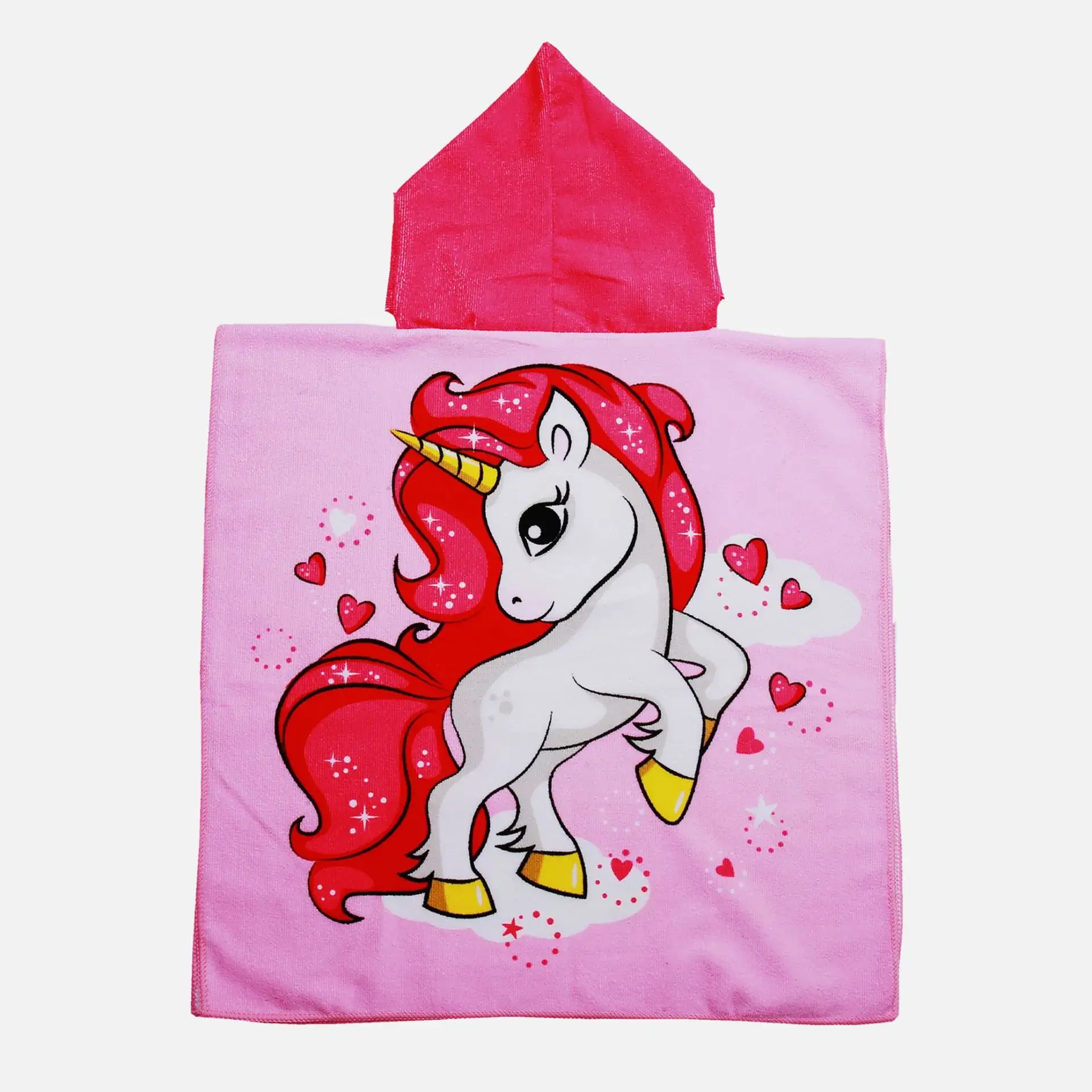 Baby Bath Towel Cartoon Mermaid Hooded Quick-Drying