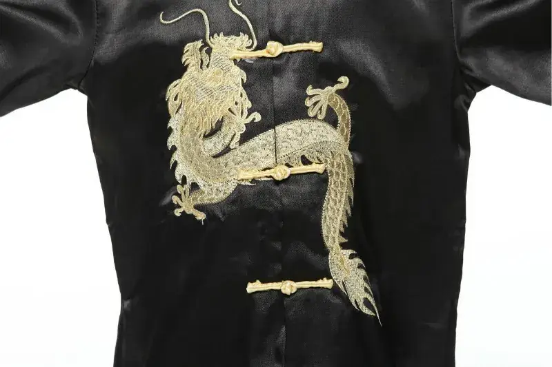 Kids Traditional Chinese Tang Suit with Embroidered Dragon Long Sleeve — feature 17