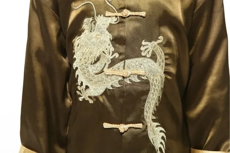 Kids Traditional Chinese Tang Suit with Embroidered Dragon Long Sleeve — feature 22