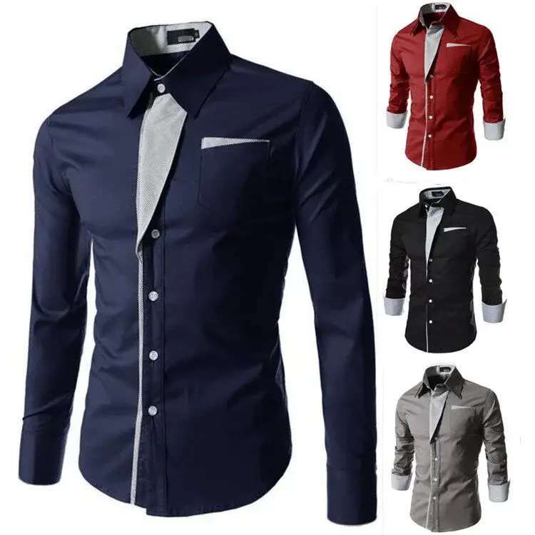 White Slim Fit Long Sleeve Button Down Shirt for Men — feature 5