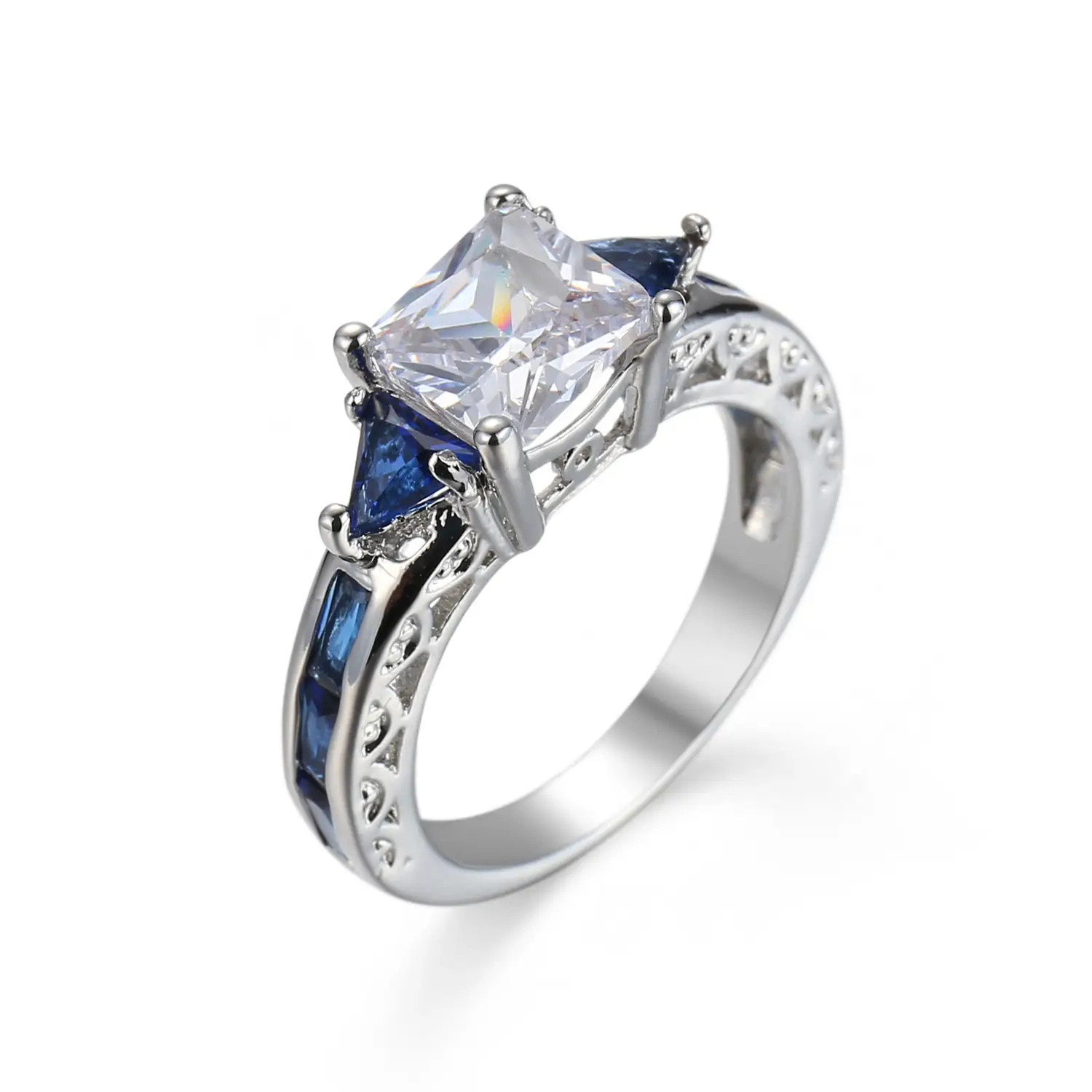Black Gold Zircon Ring for Women European American Fashion Jewelry - Image 7