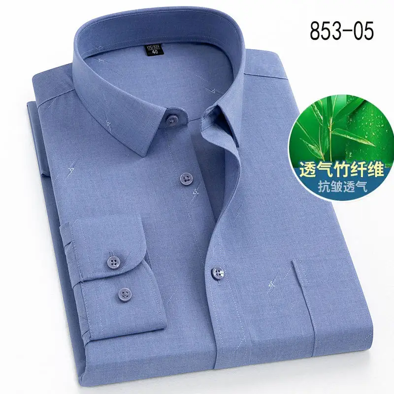 Men Cotton Light Purple Striped Long Sleeve Shirt