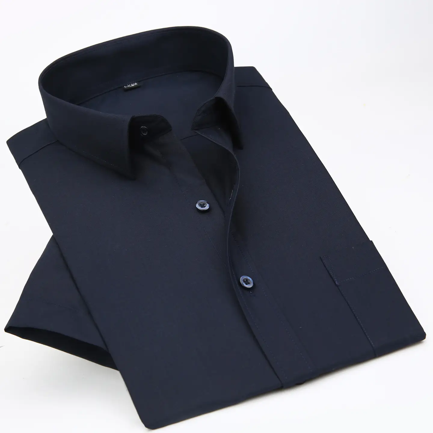 White Cotton Thin Short-Sleeved Shirts for Middle-Aged & Elderly Men - Image 8