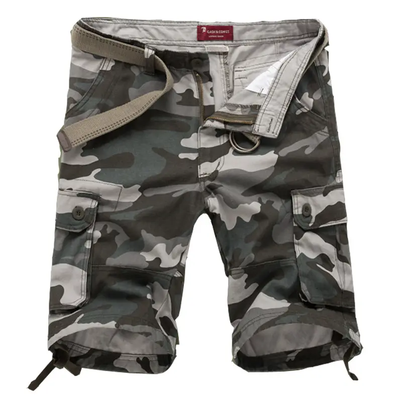 Camouflage Mid-Length Casual Pants with Multiple Pockets - Image 8