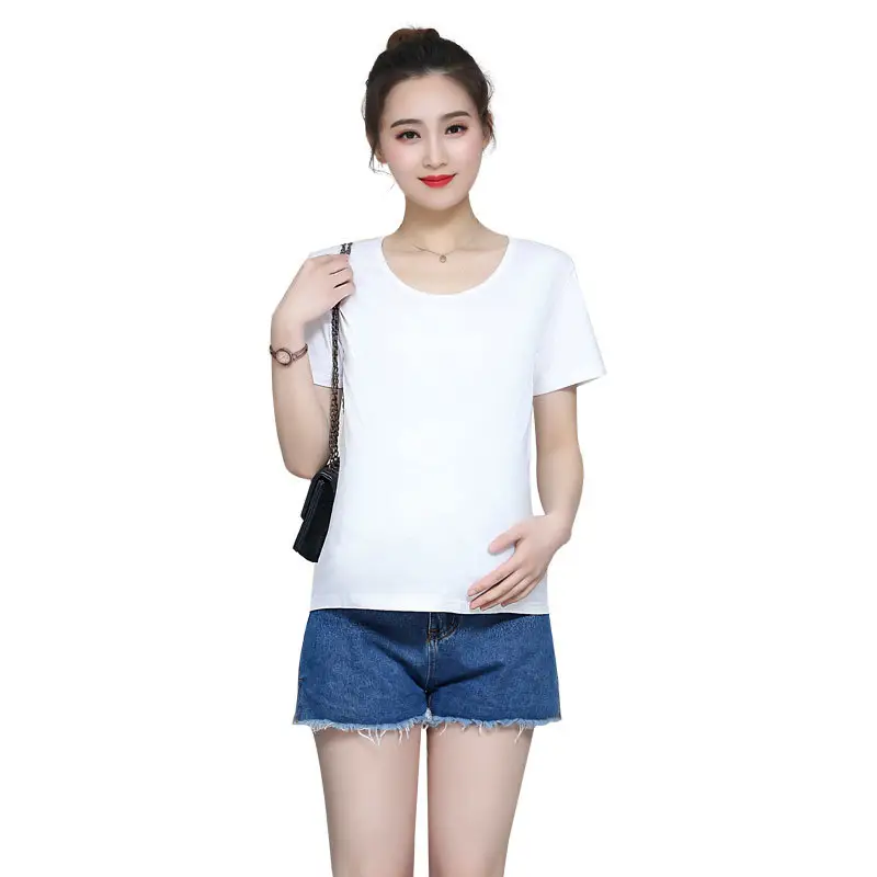 Maternity White Cotton T-Shirt Extra Large - Image 5