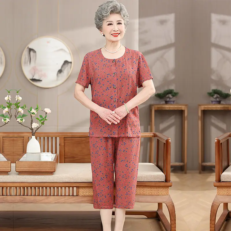 H-Orange (Short Sleeve Cropped Pants)