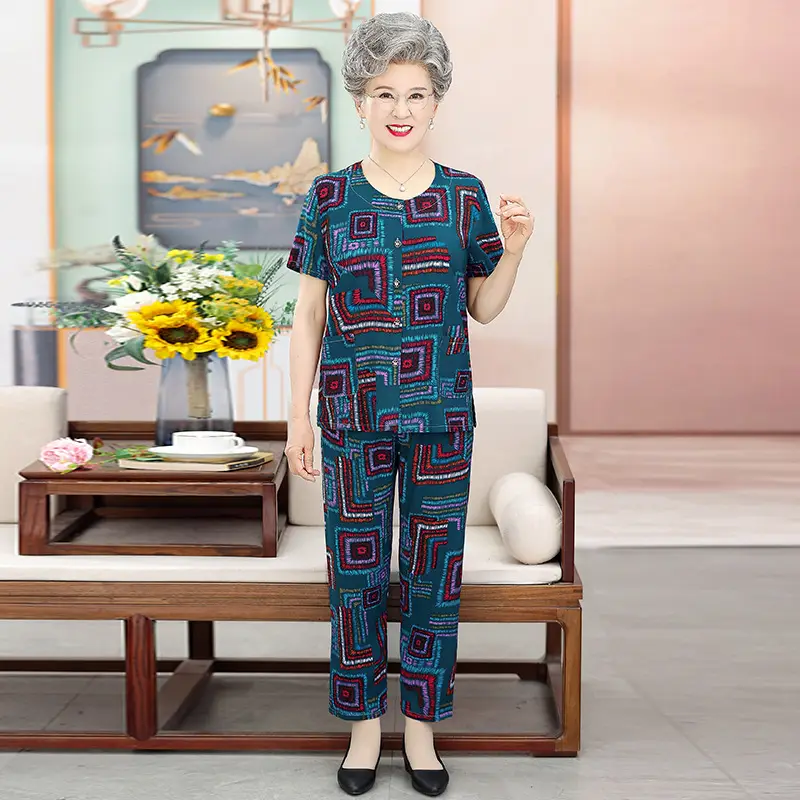 H-Dark Green Square (short sleeve + trousers)