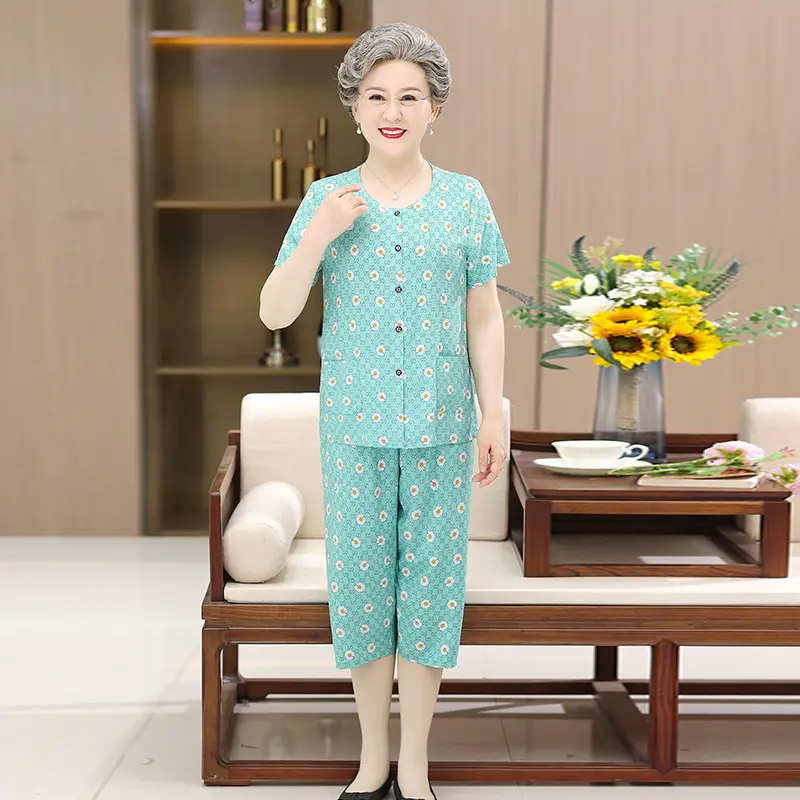 M-80-2 sky blue (short sleeve + cropped pants)