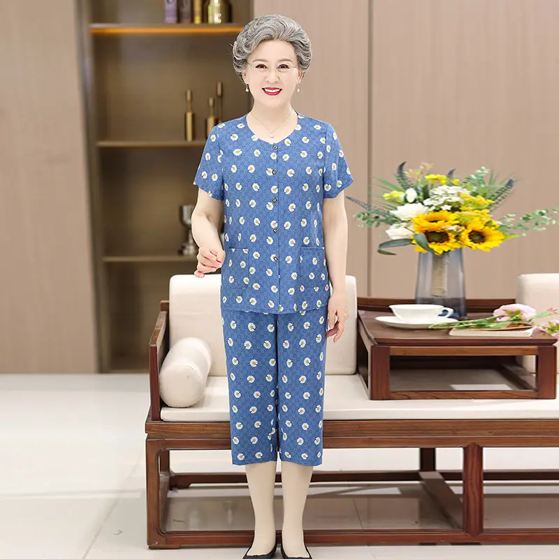M-80-2 Lake Blue (short sleeve + cropped pants)
