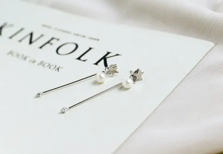 Frosted Plum Blossom Earrings S925 Silver Small — feature 13