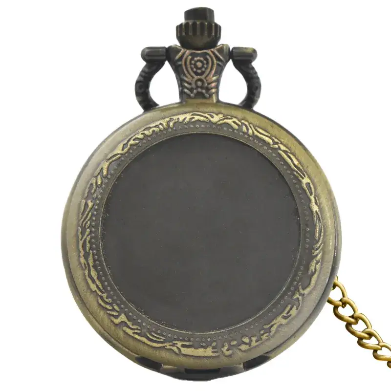 Retro Metal Pocket Watch with Chain Strap for Men Women - Image 2