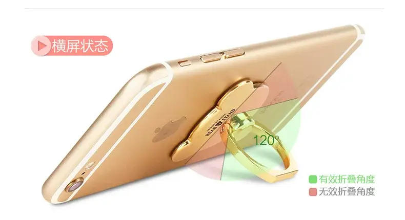 Rose Gold Heart Branded Mobile Phone Ring Bracket for Anti-Lost Ladies — feature 21