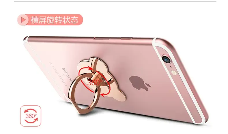 Rose Gold Heart Branded Mobile Phone Ring Bracket for Anti-Lost Ladies — feature 23