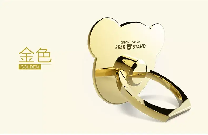 Rose Gold Heart Branded Mobile Phone Ring Bracket for Anti-Lost Ladies — feature 25