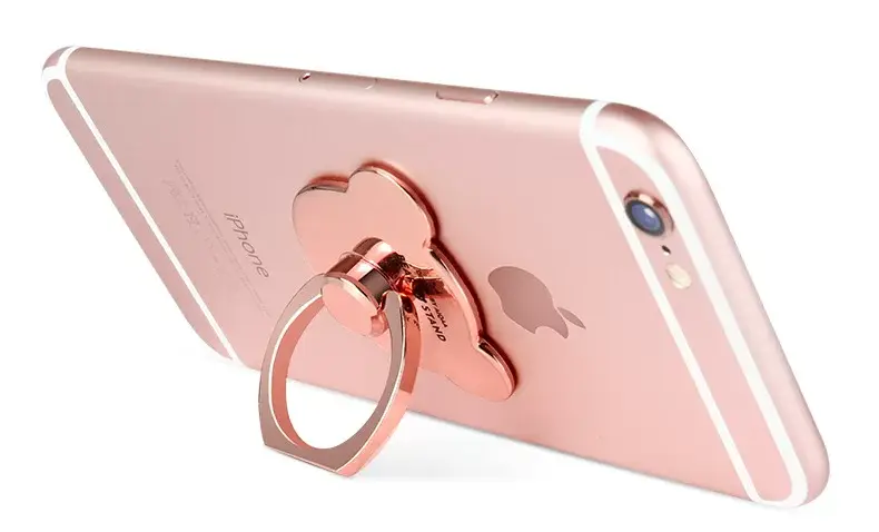 Rose Gold Heart Branded Mobile Phone Ring Bracket for Anti-Lost Ladies — feature 27