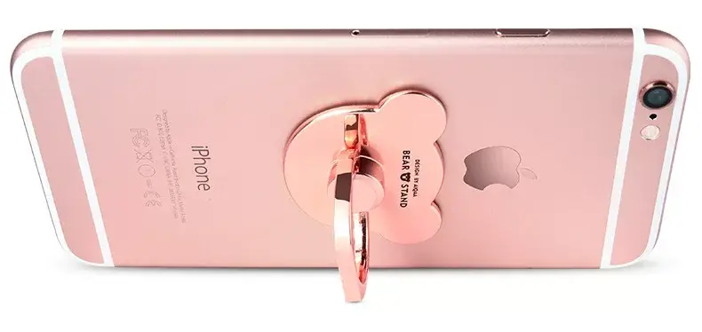 Rose Gold Heart Branded Mobile Phone Ring Bracket for Anti-Lost Ladies — feature 29