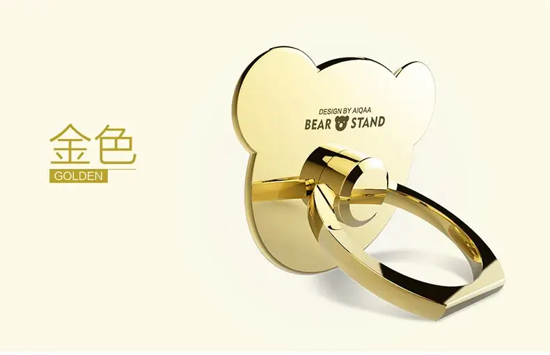 Rose Gold Heart Branded Mobile Phone Ring Bracket for Anti-Lost Ladies - Image 4