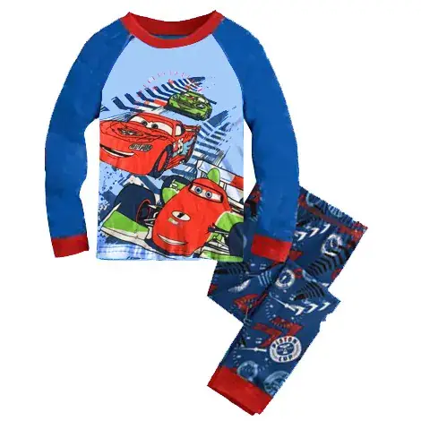 Baby Cotton Monster Print Pajamas Set Brown Striped