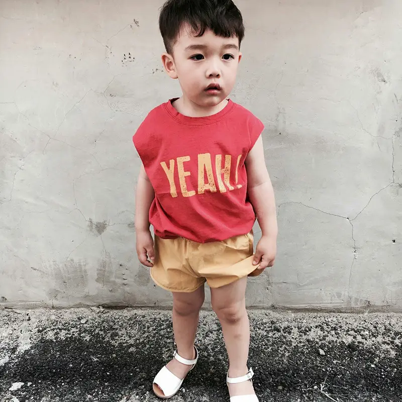 Kids Korean Style Sleeveless T-Shirt Mint Green - Image 6