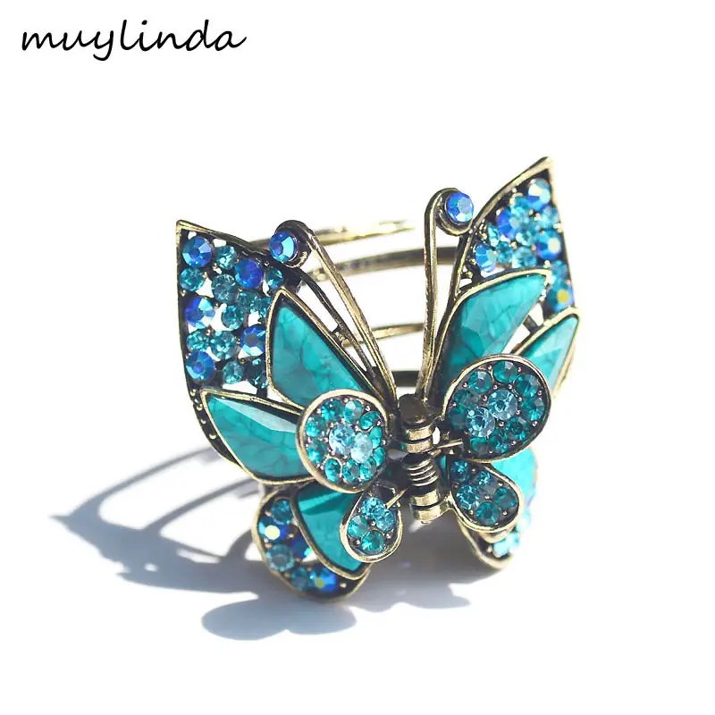 Butterfly Hair Clip with Diamond Grip for Women - Image 3