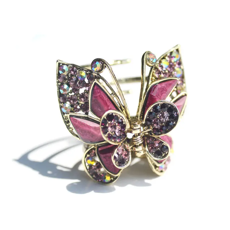 Butterfly Hair Clip with Diamond Grip for Women - Image 2