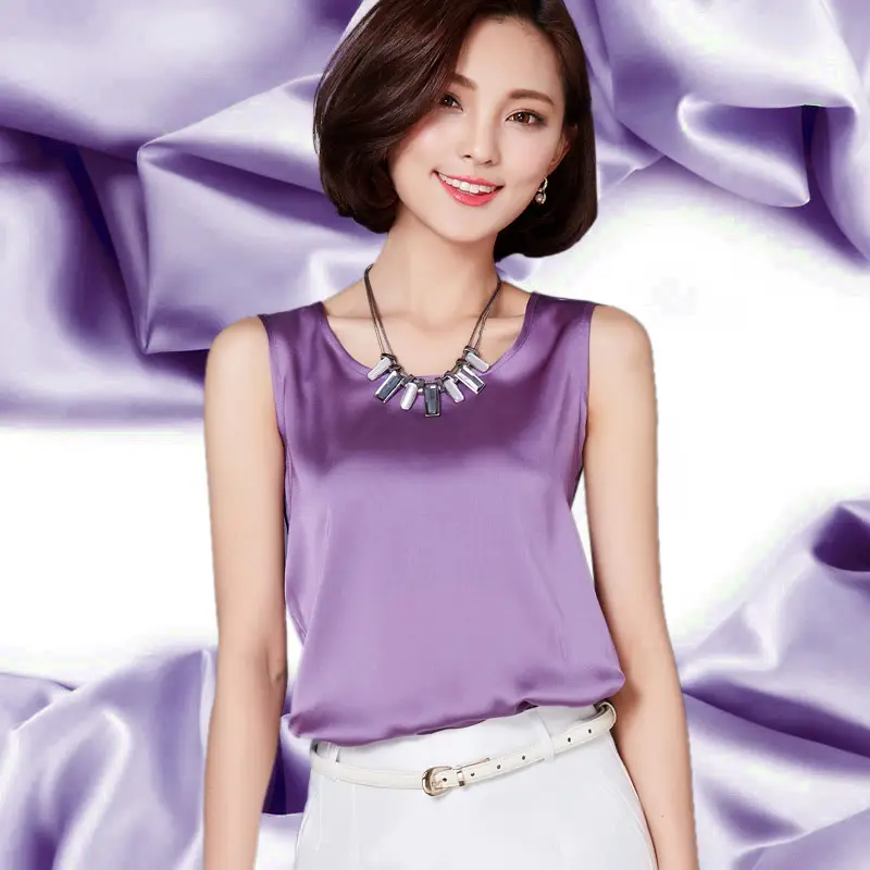 Women Sleeveless Green Satin Top with Choker
