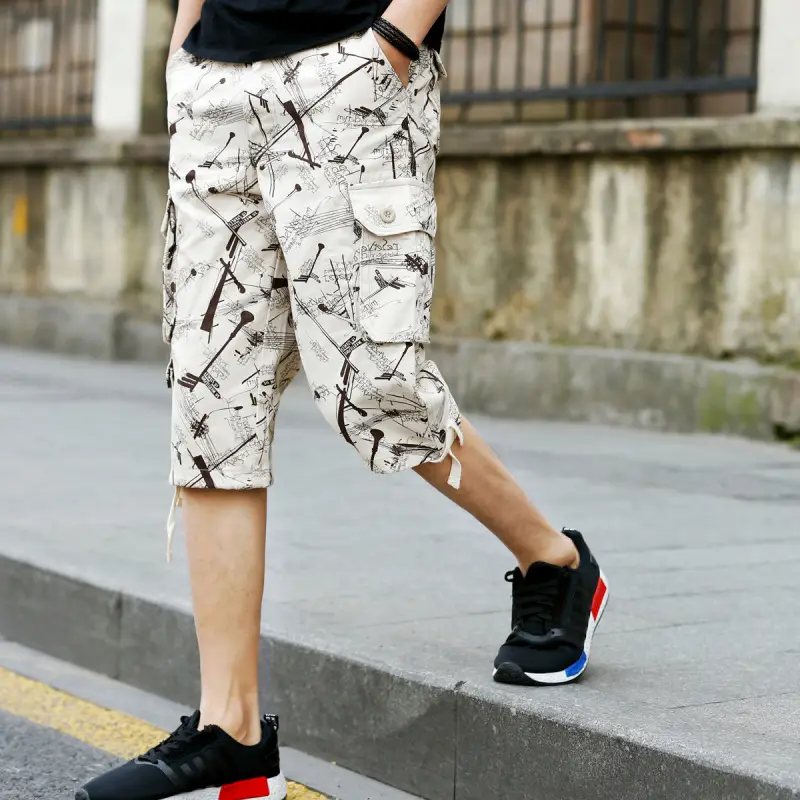 Men's 2017 Summer Cropped Camo Pants Large
