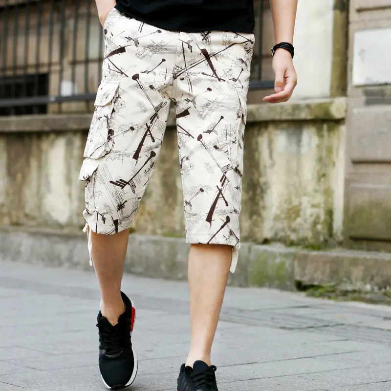 Men's 2017 Summer Cropped Camo Pants Large