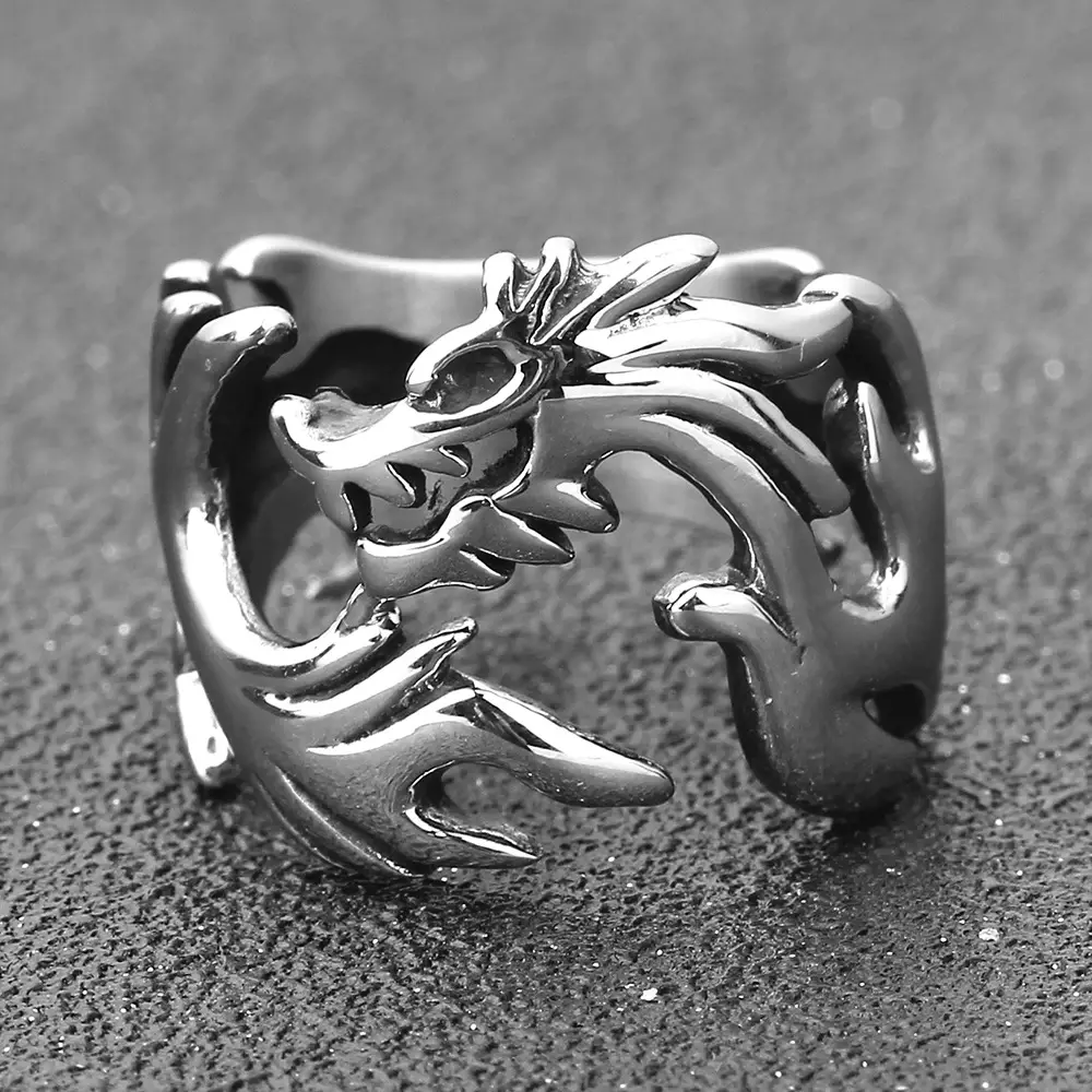 Titanic Dragon Ring 18mm Silver 7.5g — feature 6