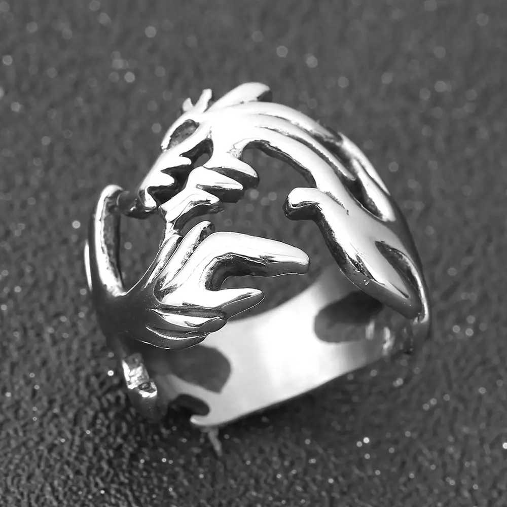 Titanic Dragon Ring 18mm Silver 7.5g — feature 7