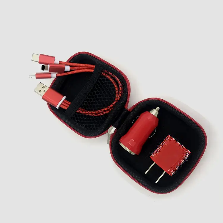 Universal Car Charging Head Set with 3 Cables & Key Pads - Image 4