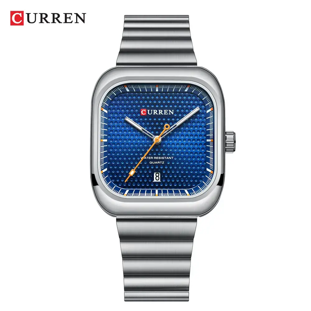 Men's Green Diamond Watch with Steel Belt - Image 11