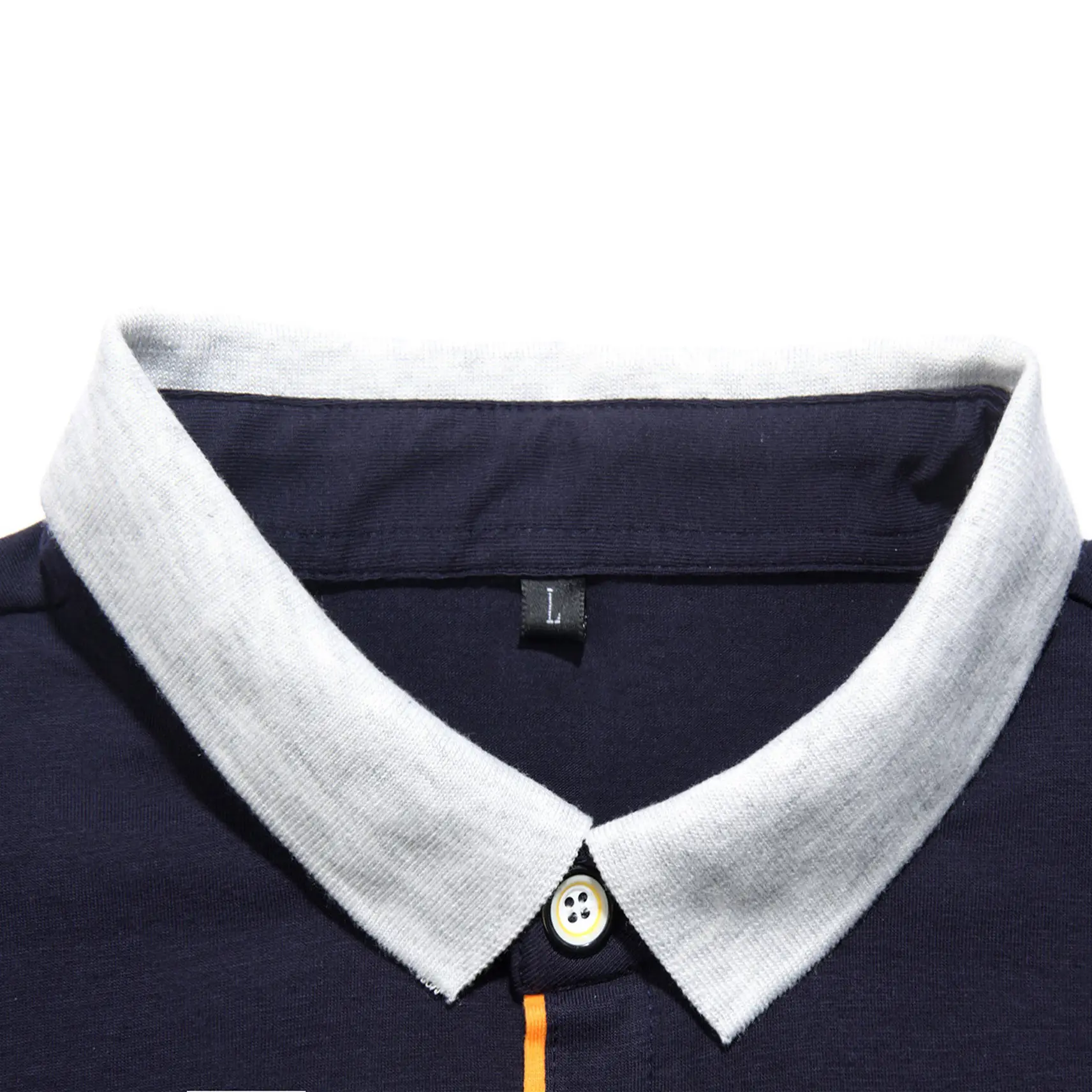 Navy Striped Polo Shirt Slim Fit for Men