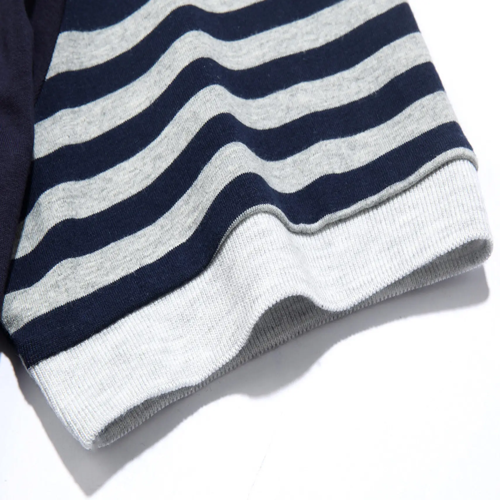 Navy Striped Polo Shirt Slim Fit for Men