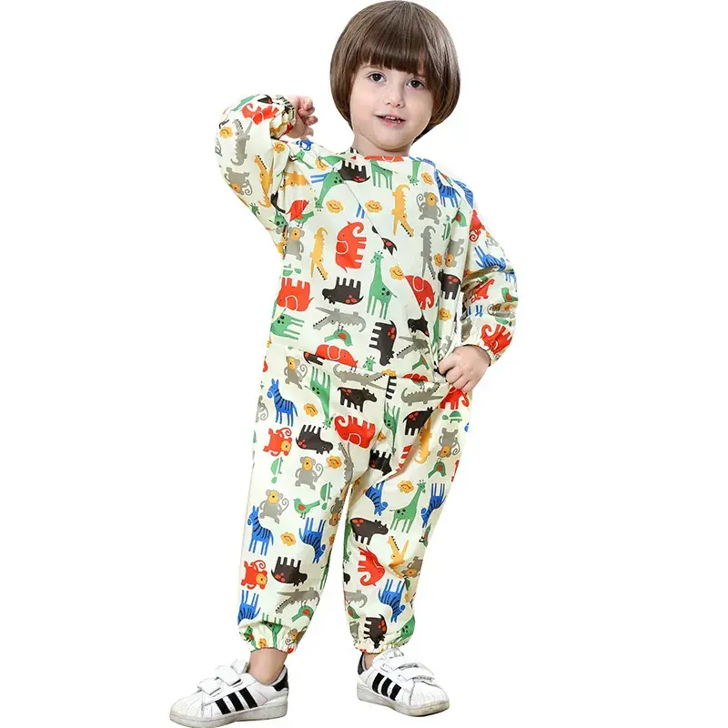 Baby Overalls Blue Cartoon Waterproof Kids Play Suit