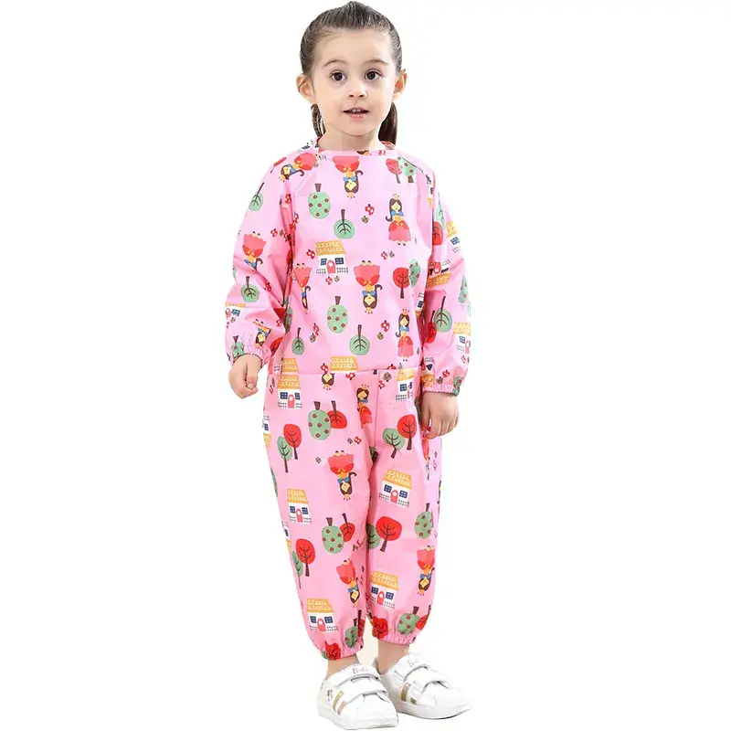 Baby Overalls Blue Cartoon Waterproof Kids Play Suit