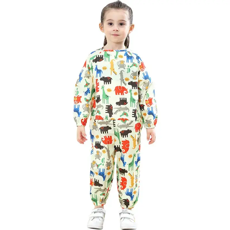 Baby Overalls Blue Cartoon Waterproof Kids Play Suit