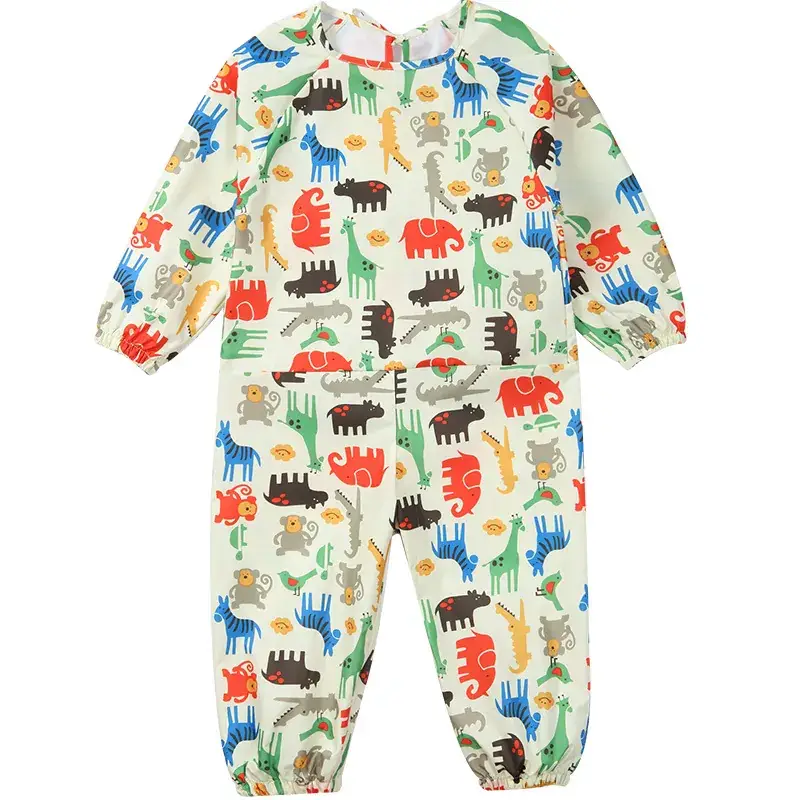 Baby Overalls Blue Cartoon Waterproof Kids Play Suit