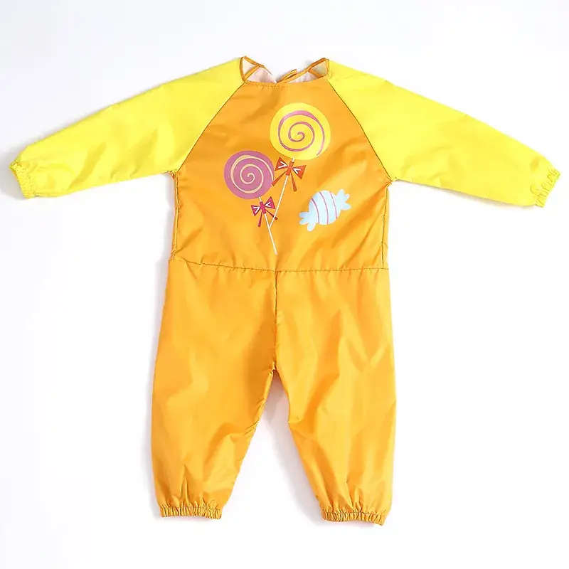 Baby Overalls Blue Car Print Waterproof Climbing Set - Image 9