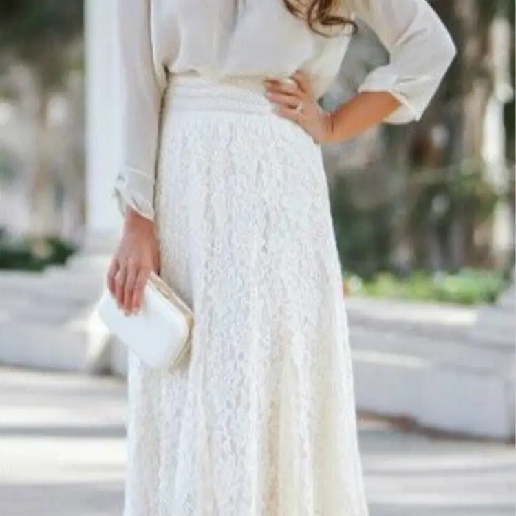 Elevate Your Look with Elegant Hollow Lace Skirt Set - Image 6