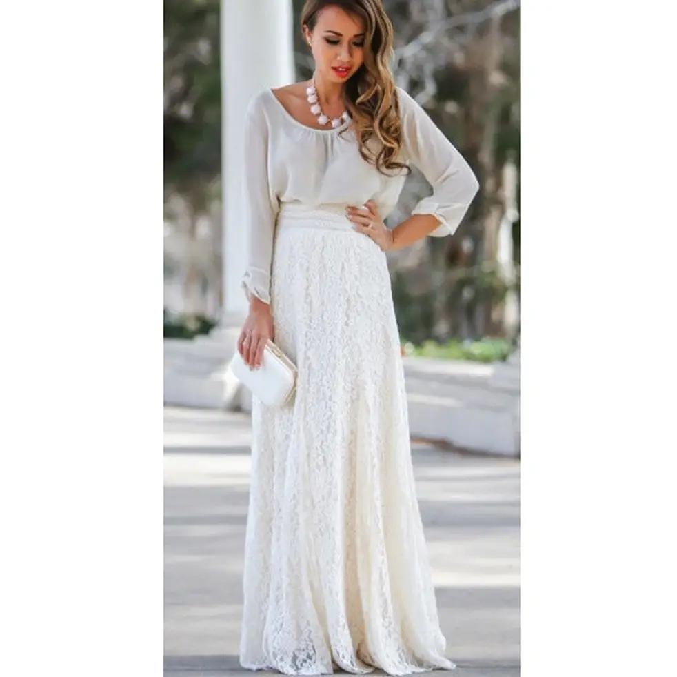 Elevate Your Look with Elegant Hollow Lace Skirt Set — feature 11