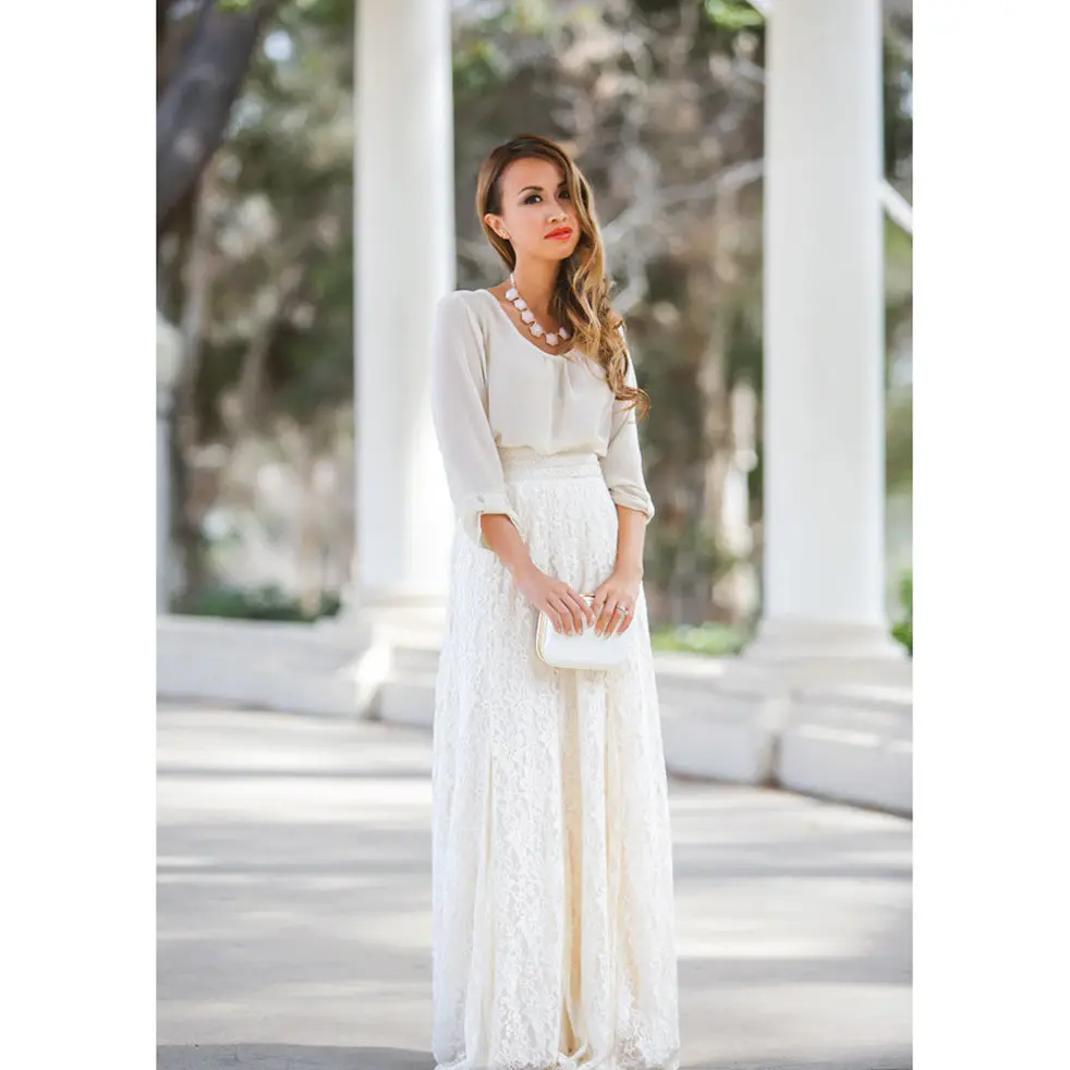 Elevate Your Look with Elegant Hollow Lace Skirt Set — feature 12