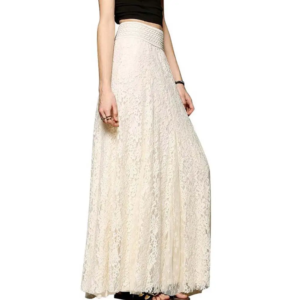 Elevate Your Look with Elegant Hollow Lace Skirt Set - Image 3