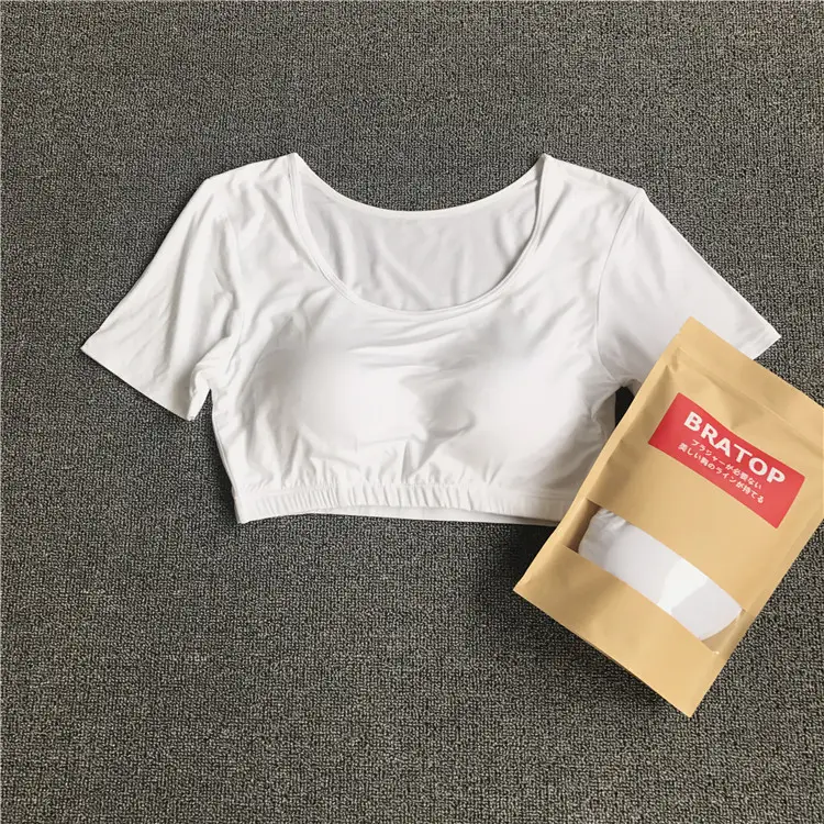 Gray Cotton Bra Cup Half Body Yoga Sports Bra
