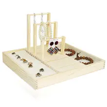 Solid Wood Jewelry Display Rack with Branch Design — feature 3