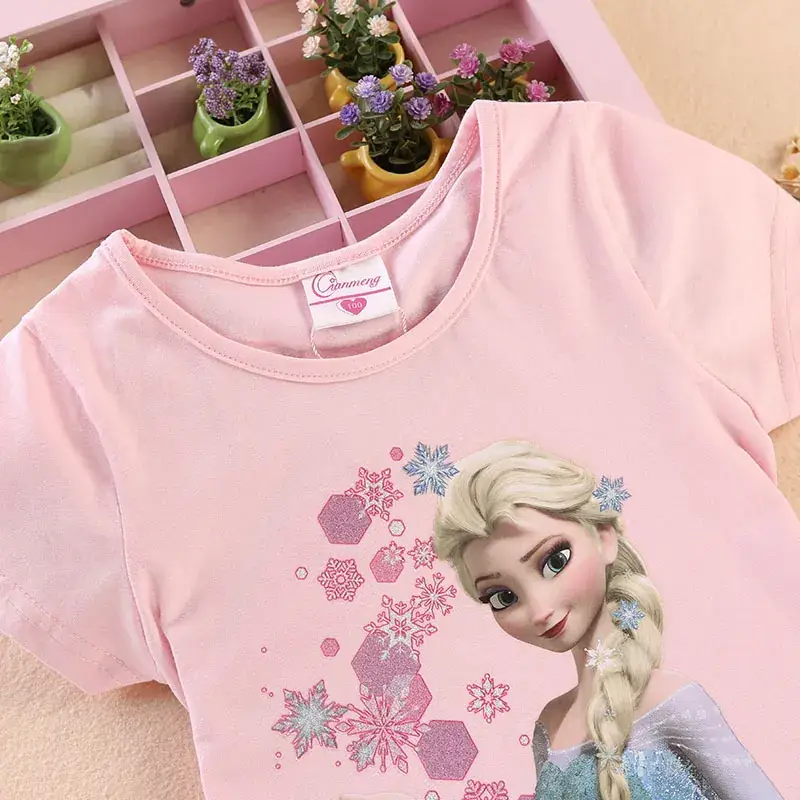 Frozen Princess Aisha Cotton T-Shirt for Girls 1688 - Image 20