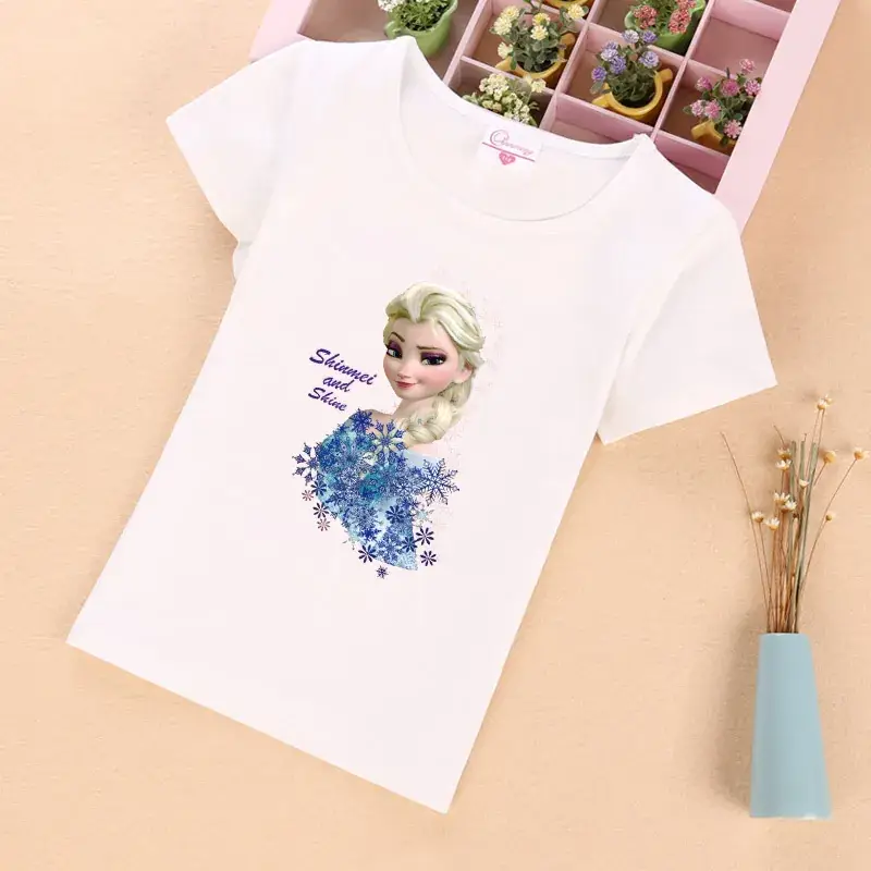 Frozen Princess Aisha Cotton T-Shirt for Girls 1688 - Image 14
