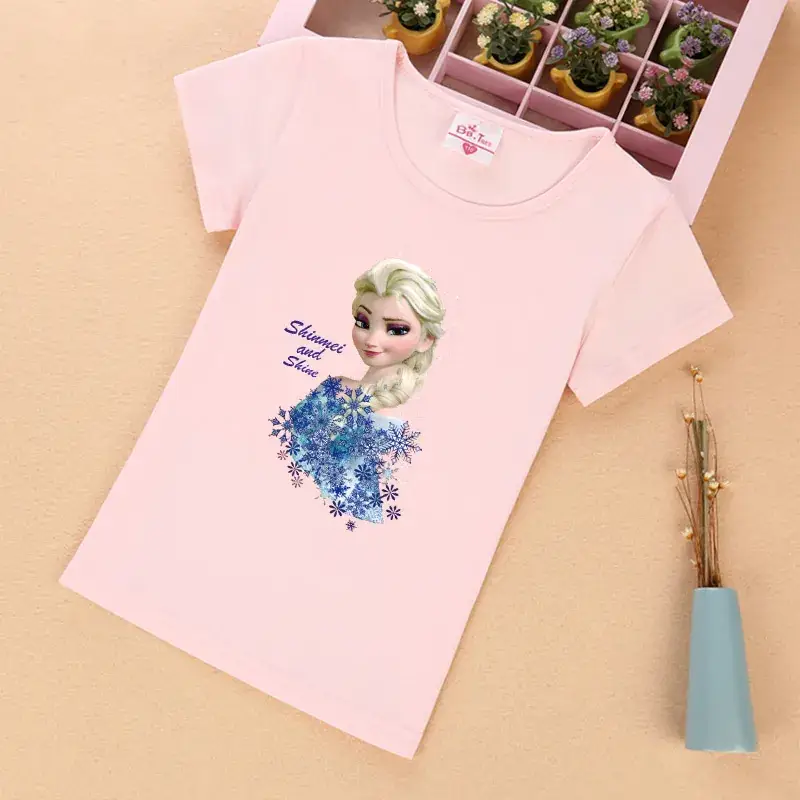 Frozen Princess Aisha Cotton T-Shirt for Girls 1688 - Image 15
