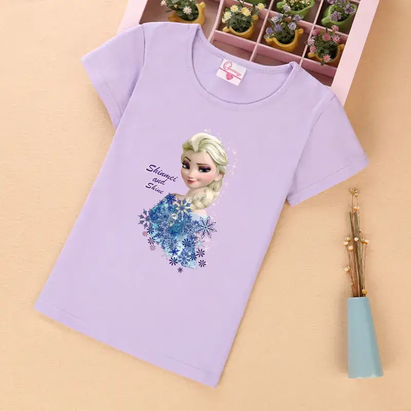Frozen Princess Aisha Cotton T-Shirt for Girls 1688 - Image 16