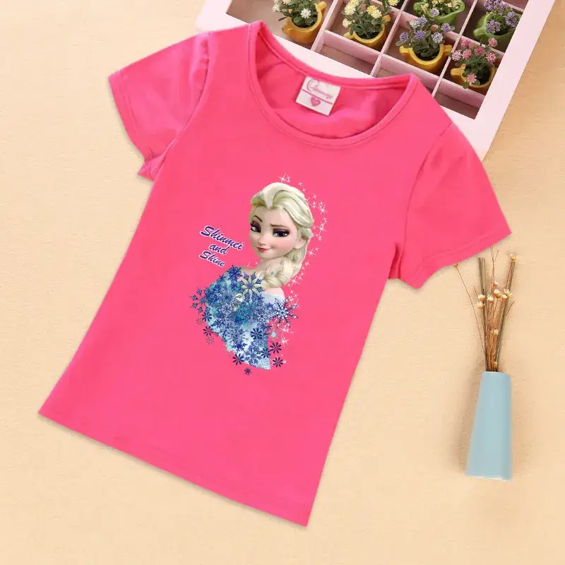 Frozen Princess Aisha Cotton T-Shirt for Girls 1688 - Image 17